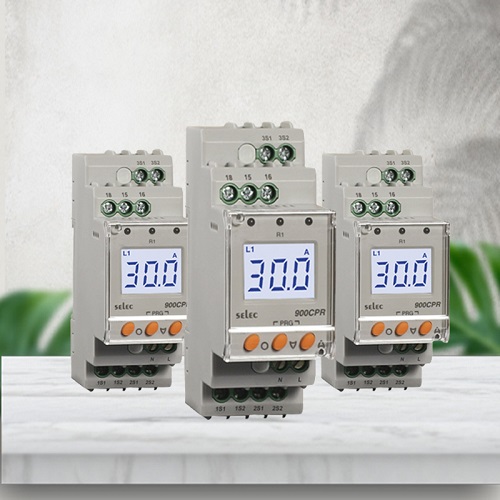 Selec 900CPR-1-230V(1pha) Rơ le bảo vệ dòng điện 1 pha 900CPR LCD